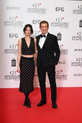 Monte-Carlo Film Festival de la Comedie, Preisverleihung 21st Montecarlo Film Festival - Res Carpet Awards Ceremony. 21st Montecarlo Film Festival - Res Carpet Award Ceremony. In the photo Ezio Greggio, Federica Sabatini Monte Carlo  Copyright: xIPA ABACAx