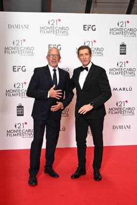 Monte-Carlo Film Festival de la Comedie, Preisverleihung 21st Montecarlo Film Festival - Res Carpet Awards Ceremony. 21st Montecarlo Film Festival - Res Carpet Awards Ceremony. In the photo Ezio Greggio, Peter Chelsom Monte Carlo  Copyright: xIPA ABACAx