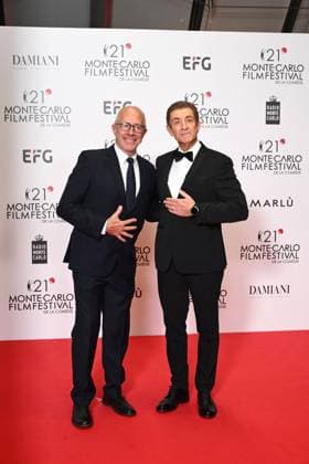 Monte-Carlo Film Festival de la Comedie, Preisverleihung 21st Montecarlo Film Festival - Res Carpet Awards Ceremony. 21st Montecarlo Film Festival - Res Carpet Awards Ceremony. In the photo Ezio Greggio, Peter Chelsom Monte Carlo  Copyright: xIPA ABACAx