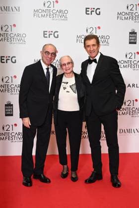 Monte-Carlo Film Festival de la Comedie, Preisverleihung 21st Montecarlo Film Festival - Res Carpet Awards Ceremony. 21st Montecarlo Film Festival - Res Carpet Awards Ceremony. In the photo Ezio Greggio, Elizabeth Missland, Giuseppe Tornatore Monte Carlo  Copyright: xIPA ABACAx
