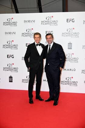 Monte-Carlo Film Festival de la Comedie, Preisverleihung 21st Montecarlo Film Festival - Res Carpet Awards Ceremony. 21st Montecarlo Film Festival - Res Carpet Awards Ceremony. In the photo Ezio Greggio, Giorgio Damiani Monte Carlo  Copyright: xIPA ABACAx
