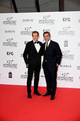 Monte-Carlo Film Festival de la Comedie, Preisverleihung 21st Montecarlo Film Festival - Res Carpet Awards Ceremony. 21st Montecarlo Film Festival - Res Carpet Awards Ceremony. In the photo Ezio Greggio, Giorgio Damiani Monte Carlo  Copyright: xIPA ABACAx