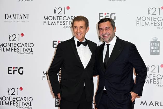 Monte-Carlo Film Festival de la Comedie, Preisverleihung 21st Montecarlo Film Festival - Res Carpet Awards Ceremony. 21st Montecarlo Film Festival - Res Carpet Awards Ceremony. In the photo Ezio Greggio, Giorgio Damiani Monte Carlo  Copyright: xIPA ABACAx