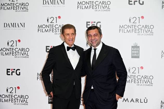 Monte-Carlo Film Festival de la Comedie, Preisverleihung 21st Montecarlo Film Festival - Res Carpet Awards Ceremony. 21st Montecarlo Film Festival - Res Carpet Awards Ceremony. In the photo Ezio Greggio, Giorgio Damiani Monte Carlo  Copyright: xIPA ABACAx