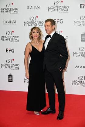 Monte-Carlo Film Festival de la Comedie, Preisverleihung 21st Montecarlo Film Festival - Res Carpet Awards Ceremony. 21st Montecarlo Film Festival - Res Carpet Award Ceremony. In the photo Paola Minaccioni, Ezio Greggio Monte Carlo  Copyright: xIPA ABACAx