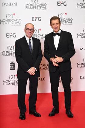 Monte-Carlo Film Festival de la Comedie, Preisverleihung 21st Montecarlo Film Festival - Res Carpet Awards Ceremony. 21st Montecarlo Film Festival - Res Carpet Awards Ceremony. In the photo Ezio Greggio, Giuseppe Tornatore Monte Carlo  Copyright: xIPA ABACAx