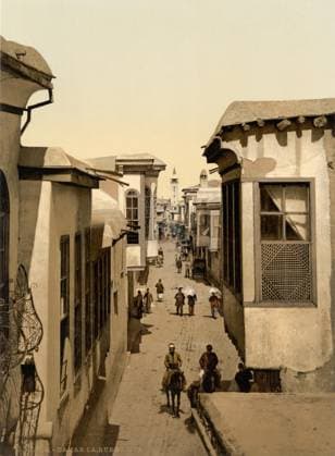 Archivbilder der Woche KW49 The street called straight, Damascus, Holy Land, Syria (photochrom print) XOS9039206 The street called straight, Damascus, Holy Land, Syria (photochrom print) by Detroit Publishing Co. (1880-1920); Private Collection. Copyright: xBridgemanxImagesx 9039206
