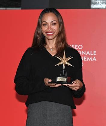 Turin, Italy Zoe Saldana receives the Stella della Mole Award at the National Cinema Museum In the photo:Zoe Saldana Stella della Mole Award  Copyright: xNickxZonnax xipa-agency.netx xNickxZonnax IPA_Agency_IPA52044336