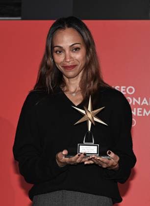 Turin, Italy Zoe Saldana receives the Stella della Mole Award at the National Cinema Museum In the photo:Zoe Saldana Stella della Mole Award  Copyright: xNickxZonnax xipa-agency.netx xNickxZonnax IPA_Agency_IPA52044552