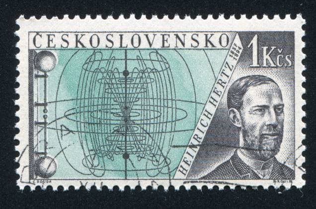 RECORD DATE NOT STATED CZECHOSLOVAKIA - CIRCA 1959: stamp printed by Czechoslovakia, shows Heinrich Hertz, drawing, circa 1959 , 11270258.jpg, 1959, CZECHOSLOVAKIA, Heinrich, Hertz, Physicist, Seal, aged, ancient, antique, beard, brow, chart, cheek, chin, diagram, ear, electricity, electromagnetic, envelope, eye, eyelid, face, famous, forehead, hair, head, historic, invention, layout, letter, lip, mail, message, moustache, mouth, nose, old, philately, postage, postcard, postmark, prominent, retro, scheme, scientist, stamp, vintage, wrinkle,