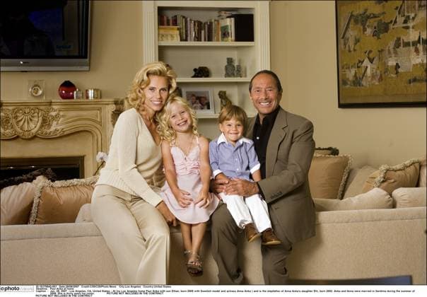 Paul Anka at home Jun. 28, 2007 - Los Angeles, CA, United States - At his Los Angeles home Paul Anka with son Ethan, born 2005 with Swedish model and actress Anna Anka ) and is the stepfather of Anna Anka s daughter Elli, born 2002. Anka and Anna were married in Sardinia during the summer of 2008. She is thirty years his junior. Los Angeles United States  Copyright: xC35x