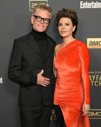 AMC s Anne Rice s Mayfair Witches S2 Red Carpet 05 December 2024 - Hollywood, California - Harry Hamlin and Lisa Rinna. AMC s Anne Rice s Mayfair Witches S2 Red Carpet at Masonic Lodge at Hollywood Forever Cemeter. Photo Credit: Billy Bennight AdMedia Hollywood California United States EDITORIAL USE ONLY  Copyright: xx BillyxBennightx admphotostwo905921