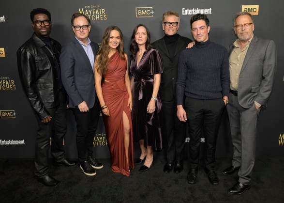 AMC s Anne Rice s Mayfair Witches S2 Red Carpet 05 December 2024 - Hollywood, California - (L-R) Tongayi Chirisa, Charlayne Woodard, Alyssa Jirrels, Harry Hamlin, Jen Richards, Ben Feldman, and Mark Johnson. AMC s Anne Rice s Mayfair Witches S2 Red Carpet at Masonic Lodge at Hollywood Forever Cemeter. Photo Credit: Billy Bennight AdMedia Hollywood California United States EDITORIAL USE ONLY  Copyright: xx BillyxBennightx admphotostwo905968