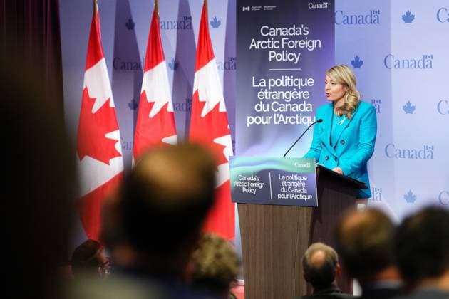 December 6, 2024, Ottawa, On, CANADA: Foreign Affairs Minister Melanie Joly speaks during a press conference regarding the launch of the Arctic Foreign Policy during an event at Global Affairs Canada headquarters, in Ottawa, Friday, Dec. 6, 2024. Ottawa CANADA  - ZUMAc35_ 20241206_zaf_c35_019 Copyright: xSeanxKilpatrickx