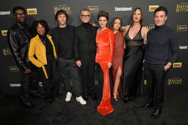 December 5, 2024, Hollywood, California, USA: (L-R) Tongayi Chirisa, Charlayne Woodard, Dimitri Hamlin, Harry Hamlin, Lisa Rinna, Alyssa Jirrels, Jen Richards and Ben Feldman attend AMC s Anne Rice s Mayfair Witches Season 2 Red Carpet. Hollywood USA - ZUMAb173 20241205_aap_b173_181 Copyright: xBillyxBennightx