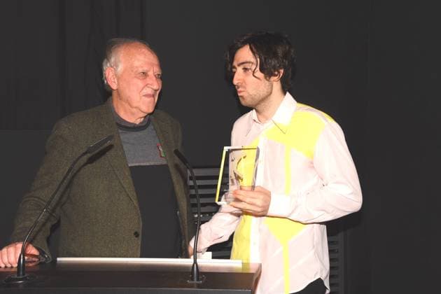 Werner Herzog Director Laudator Harley Chamandy Director Werner Herzog Film Award 2024 Award Winner Munich 06 12 2024 Filmmuseum Jakobsplatz Werner Herzog Film Award 2024 Presentation to Harley Chamandy Canadian director for the film ALLEN SUNSHINE¨ ¨¨¨¨¨ Munich