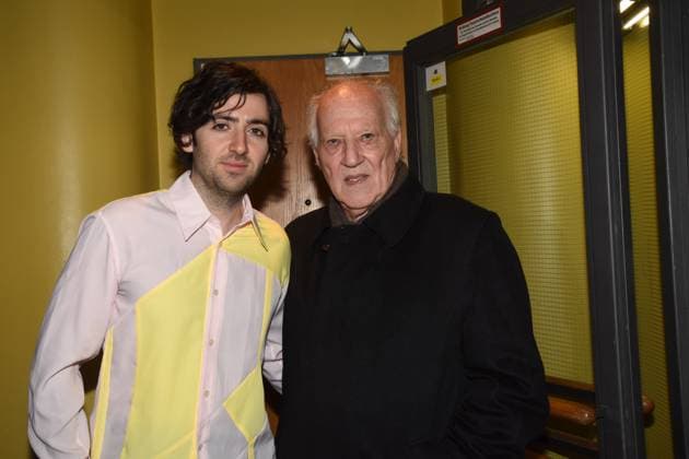 Harley Chamandy Director Werner Herzog Film Award 2024 Award Winner Werner Herzog Director Laudator Munich 06 12 2024 Filmmuseum Jakobsplatz Werner Herzog Film Award 2024 Presentation to Harley Chamandy Canadian director for the film ALLEN SUNSHINE¨ ¨¨¨¨¨ Munich