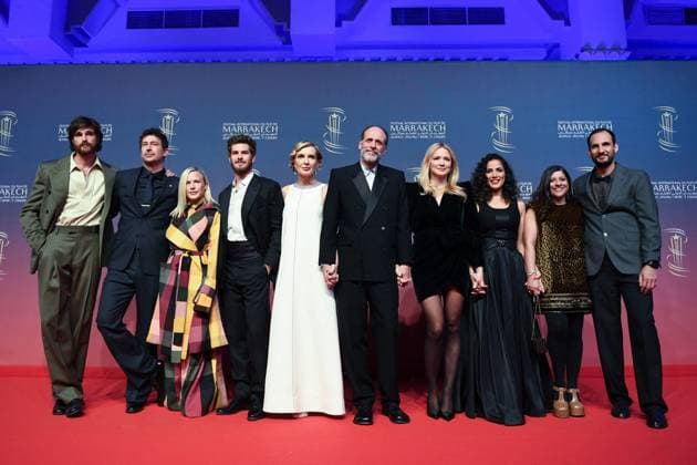 Marrakech Closing Red Carpet Jury members Nadia Kounda, Andrew Garfield, Patricia Arquette, Ali Abbasi, Santiago Mitre, Virginie Efira, Luca Guadagnino, Jacob Elordi and Zoya Akhtar attending the Closing Red Carpet during the 21st Marrakech International Film Festival in Marrakech, Morocco on December 07, 2024. Photo by Aurore Marechal ABACAPRESS.COM Marrakech Morocco  Copyright: xMarechalxAurore ABACAx