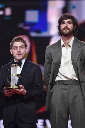 Marrakech Closing Ceremony Director Damian Kocur as he receives the award for Under the Volcano and Jacob Elordi during the Closing Ceremony during the 21st Marrakech International Film Festival in Marrakech, Morocco on December 07, 2024. Photo by Aurore Marechal ABACAPRESS.COM Marrakech Morocco  Copyright: xMarechalxAurore ABACAx