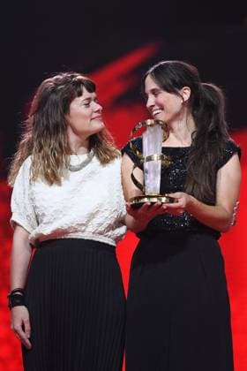 Marrakech Closing Ceremony Mercedes Cordova and Director Silvina Schnicer receive the award for The Cottage attending the Closing Ceremony during the 21st Marrakech International Film Festival in Marrakech, Morocco on December 07, 2024. Photo by Aurore Marechal ABACAPRESS.COM Marrakech Morocco  Copyright: xMarechalxAurore ABACAx
