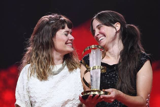 Marrakech Closing Ceremony Mercedes Cordova and Director Silvina Schnicer receive the award for The Cottage attending the Closing Ceremony during the 21st Marrakech International Film Festival in Marrakech, Morocco on December 07, 2024. Photo by Aurore Marechal ABACAPRESS.COM Marrakech Morocco  Copyright: xMarechalxAurore ABACAx