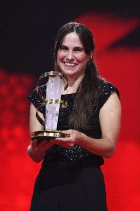 Marrakech Closing Ceremony Director Silvina Schnicer receive the award for The Cottage attending the Closing Ceremony during the 21st Marrakech International Film Festival in Marrakech, Morocco on December 07, 2024. Photo by Aurore Marechal ABACAPRESS.COM Marrakech Morocco  Copyright: xMarechalxAurore ABACAx