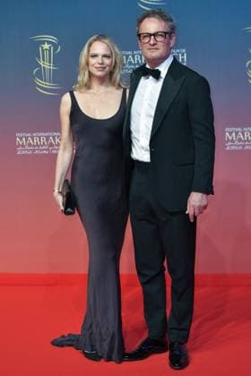 Marrakech Closing Red Carpet Cecile Breccia and Jason Clarke attending the Closing Red Carpet during the 21st Marrakech International Film Festival in Marrakech, Morocco on December 07, 2024. Photo by Aurore Marechal ABACAPRESS.COM Marrakech Morocco  Copyright: xMarechalxAurore ABACAx