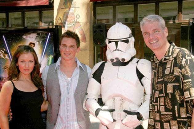 RECORD DATE NOT STATED Catherine Taber with Matt Lanter and Tom Kane at the U.S. Premiere of Star Wars The Clone Wars . Egyptian Theatre, Hollywood, CA. 08-10-08 , 11719980.jpg, famous, person, fame, celebrity, entertainment, star, talent, popular, people, event,