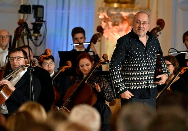 The Antonin Dvorak Award was presented to Australian theatre and opera director Barrie Kosky (right) by Czech President Petr Pavel (not seen), Prague, December 9, 2024. (CTKxPhoto KaterinaxSulova) CTKPhotoP2024120907807  CTKPhotoP2024120907807