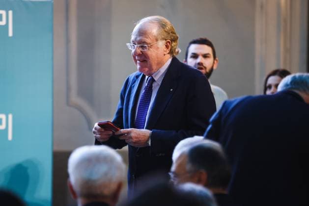 Milan, The award ceremony of the ISPI Prize 2024 to Mario Draghi. In the photo: Paolo Scaroni  Copyright: xAlessandroxBremecx xipa-agency.netx xx IPA_Agency_IPA52266722