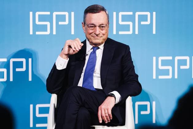 Milan, Italy: Milan, The award ceremony of the ISPI Prize 2024 to Mario Draghi. In the photo: Former Prime Minister Mario Draghi Milan Italy  - ZUMAp169 20241209_zea_p169_254 Copyright: xAlessandroxBremecx