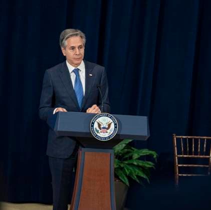Secretary Of State Antony J. Blinken Will Deliver remarks Secretary™s Human Rights Defender Award Ceremony On December 10, 2024, in Washington, D.C., United States, Secretary of State Antony J. Blinken delivers remarks at the Secretary s Human Rights Defender Award Ceremony at the Department of State. The Secretary is joined by Under Secretary of State for Civilian Security, Democracy, and Human Rights Uzra Zeya and Assistant Secretary of State for Democracy, Human Rights, and Labor Dafna Rand. The award recipients from Azerbaijan, Bolivia, Burma, Colombia, Eswatini, Ghana, Kuwait, and the Kyrgyz Republic demonstrate leadership, courage, and impact in the promotion of human rights. Washington DC United States Copyright: xAndrewxThomasx originalFilename: thomas-notitle241210_npKBJ.jpg