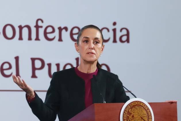 Mexico s President, Claudia Sheinbaum Pardo, speaking during a briefing conference where talk about the process of electing the judges at the National Palace. on December 11, 2024 in Mexico City, Mexico. Mexico City Mexico - ZUMAe321 20241211_zia_e321_004 Copyright: xCarlosxSantiagox