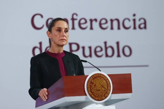 Mexico s President, Claudia Sheinbaum Pardo, speaking during a briefing conference where talk about the process of electing the judges at the National Palace. on December 11, 2024 in Mexico City, Mexico. Mexico City Mexico - ZUMAe321 20241211_zia_e321_006 Copyright: xCarlosxSantiagox