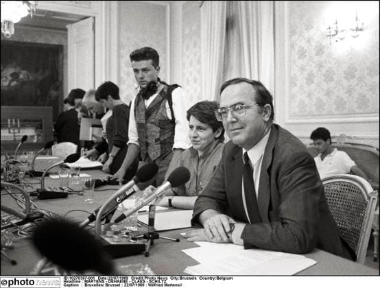 MARTENS - DEHAENE - CLAES - SCHILTZ Bruxelles Brussel : 22 07 1989 : Wilfried Martens Brussels Belgium  Copyright: xx