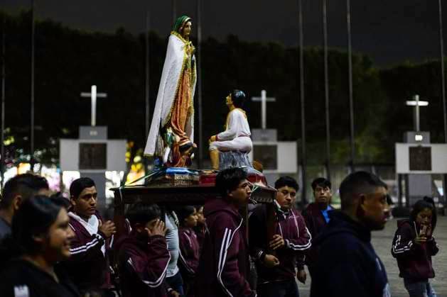 December 13, 2024: Mexico City, Mexico. To celebrate the Virgin of Guadalupe on her day, millions of pilgrims travel from all over Mexico to the Basilica in the country s capital. - ZUMAl178 20241213_znp_l178_023 Copyright: xCristianxLeyvax