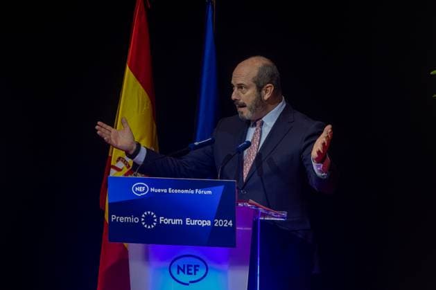 Forum Europa 2024 Award ceremony for Roberta Metsola in Madrid - 13 Dec 2024 Pedro Rollán, President of the Senate of Spain speaks during the Forum Europa 2024 Award ceremony for Roberta Metsola, President of the European Parliament. Madrid Spain Copyright: xDavidxCanalesx xSOPAxImagesx DCNEFMetzola241211-28