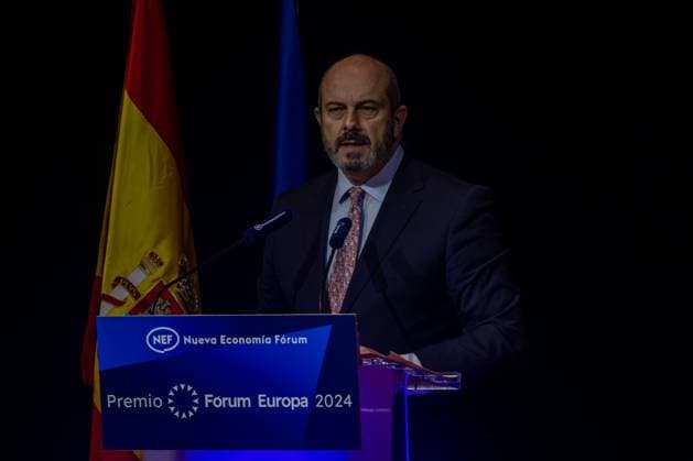 Forum Europa 2024 Award ceremony for Roberta Metsola in Madrid - 13 Dec 2024 Pedro Rollán, President of the Senate of Spain speaks during the Forum Europa 2024 Award ceremony for Roberta Metsola, President of the European Parliament. Madrid Spain Copyright: xDavidxCanalesx xSOPAxImagesx DCNEFMetzola241211-29