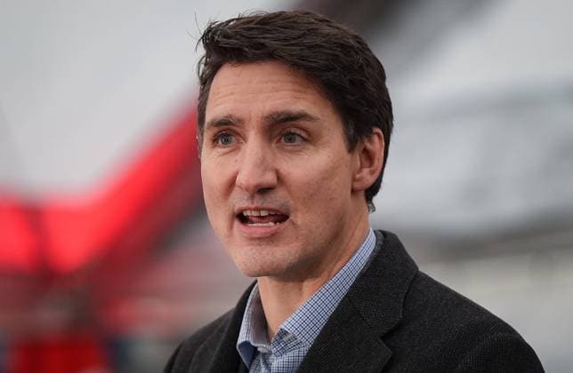 December 13, 2024, North Vancouver, Bc, CANADA: Prime Minister Justin Trudeau speaks during a launch and naming ceremony for the new Royal Canadian Navy Joint Support vessel HMCS Protecteur, at Seaspan Shipyards in North Vancouver, B.C., on Friday, December 13, 2024. North Vancouver CANADA  - ZUMAc35_ 20241213_zaf_c35_101 Copyright: xDarrylxDyckx
