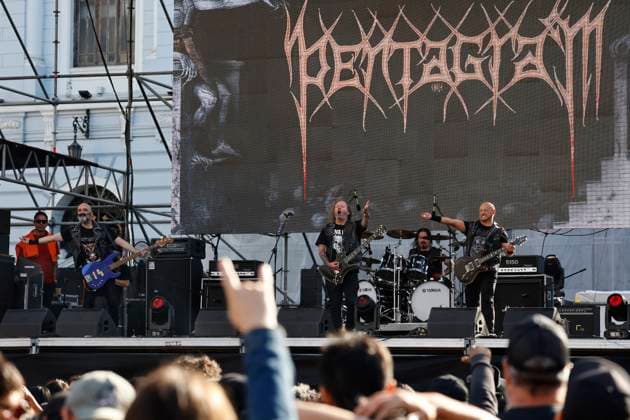 Valparaiso, December 15, 2024 Chilean metal band Pentagram performs during the closing of the free music festival Rockodromo 2024 at Plaza Sotomayor Raul Zamora Aton Chile, Valparaiso Chile Aton 967245  Copyright: RAULxZAMORA ATONxCHILE