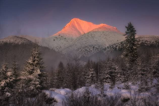 Creative Highlights World snowy and illuminated peak of Krivan near Podbanske in winter at sunset snowy and illuminated peak of Krivan near Podbanske in winter at sunset Copyright: xZoonar.com JaroslavxSugarekx 22438156