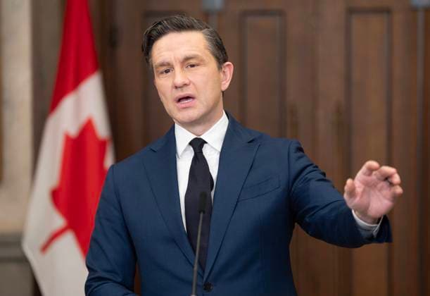 December 16, 2024, Ottawa, On, Canada: Leader of the Conservative Party Pierre Poilievre speaks with reporters in the Foyer of the House of Commons, in Ottawa, Monday, Dec. 16, 2024. Ottawa Canada  - ZUMAc35_ 20241216_zaf_c35_059 Copyright: xAdrianxWyldx