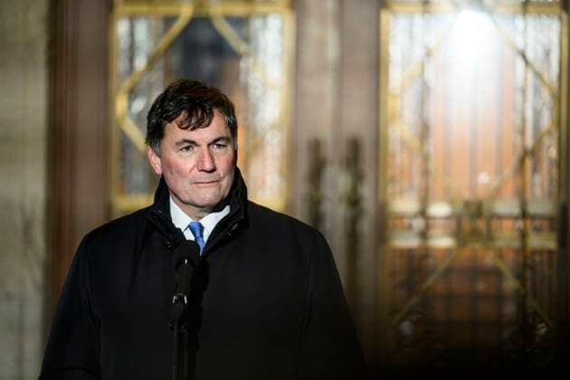 December 16, 2024, Ottawa, On, CAN: Dominic LeBlanc, Minister of Finance, Public Safety and Intergovernmental Affairs, participates in a news conference after a swearing in ceremony at Rideau Hall in Ottawa, on Monday, Dec. 16, 2024. Ottawa CAN - ZUMAc35_ 20241216_zaf_c35_163 Copyright: xJustinxTangx