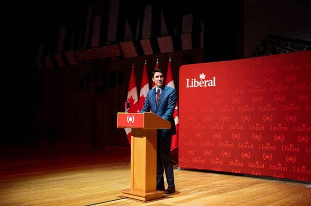 December 16, 2024, Gatineau, Pq, Canada: Prime Minister Justin Trudeau speaks during a Laurier Club Holiday Party event in Gatineau, Que., on Monday, Dec. 16, 2024. Gatineau Canada  - ZUMAc35_ 20241216_zaf_c35_187 Copyright: xSpencerxColbyx