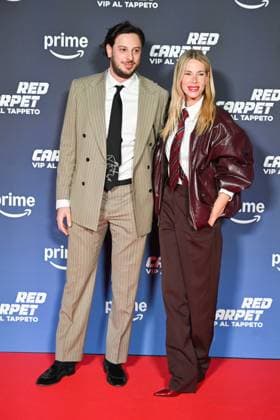 Milan, Italy: Milan, red carpet Vip al moquette In the photo; Alessia Marcuzzi with her son Tommaso Milan Italy  - ZUMAp169 20241217_zea_p169_1487 Copyright: xSimonaxChiocciax