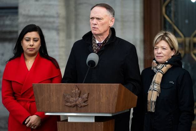 December 20, 2024, Ottawa, On, Canada: Public Safety Minister David McGuinty speaks to reporters following a cabinet shuffle at Rideau Hall in Ottawa, on Friday, Dec. 20, 2024. Ottawa Canada  - ZUMAc35_ 20241220_zaf_c35_067 Copyright: xSpencerxColbyx
