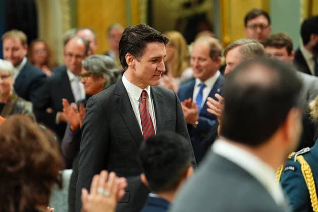 December 20, 2024, Ottawa, On, Canada: Prime Minister Justin Trudeau arrives at a cabinet swearing-in ceremony at Rideau Hall in Ottawa, on Friday, Dec.20, 2024. Ottawa Canada  - ZUMAc35_ 20241220_zaf_c35_070 Copyright: xSeanxKilpatrickx