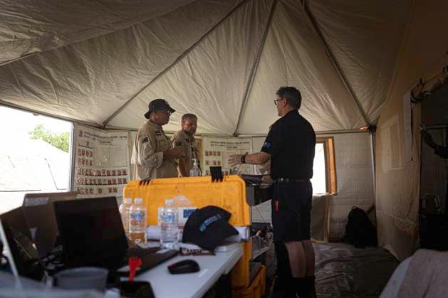 News Bilder der Woche KW51 News Bilder des Tages VANUTATU EARTHQUAKE, A supplied image obtained on Sunday, December 22, 2024, shows a medical tent, Australian disaster response teams helping local authorities in Vanuatu. Hundreds of Australians have arrived back home after being airlifted out of earthquake-stricken Vanuatu by Royal Australian Air Force planes. ( NO ARCHIVING, EDITORIAL USE ONLY, NO USE IN BOOKS WITHOUT CONSENT VANUATU  Copyright: xSUPPLIEDxBYxDEPARTMENTxOFxFOREIGNxAFFAIRSxANDxTRADEx 20241222161702622959