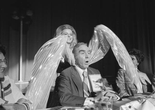 Belly dancer Carol Shannon with Rep. Jim Wright at a celebrity breakfast, April 3, 1977. Carol Shannon is mentioned in Rep. Charlie Wilson s book, Charlie Wilson s War, which has been made into a major motion picture. Wright was the guest of honor that year at an annual celebrity breakfast sponsored by Theta Sigma Phi, an organization of women journalists. The breakfast was a fund-raiser for the womenís group. (Star-Telegram Photographic Collection, UTA Special Collections via Fort Worth Star-Telegram MCT) USA EDITORIAL USE ONLY Copyright: xx 1041899 UTAxSpecialxCollectionsx krtphotoslive247934