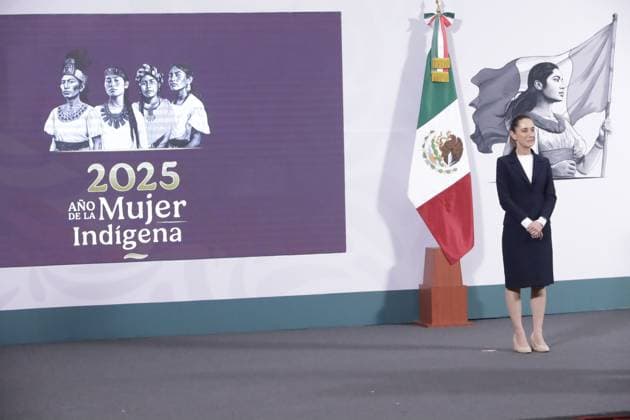 MexicoÃ¢â‚¬â ¢s President, Claudia Sheinbaum attends the briefing conference at National Palace. on December 23, 2024 in Mexico City, Mexico. Mexico City Mexico - ZUMAe321 20241223_zia_e321_004 Copyright: xLuisxBarronx
